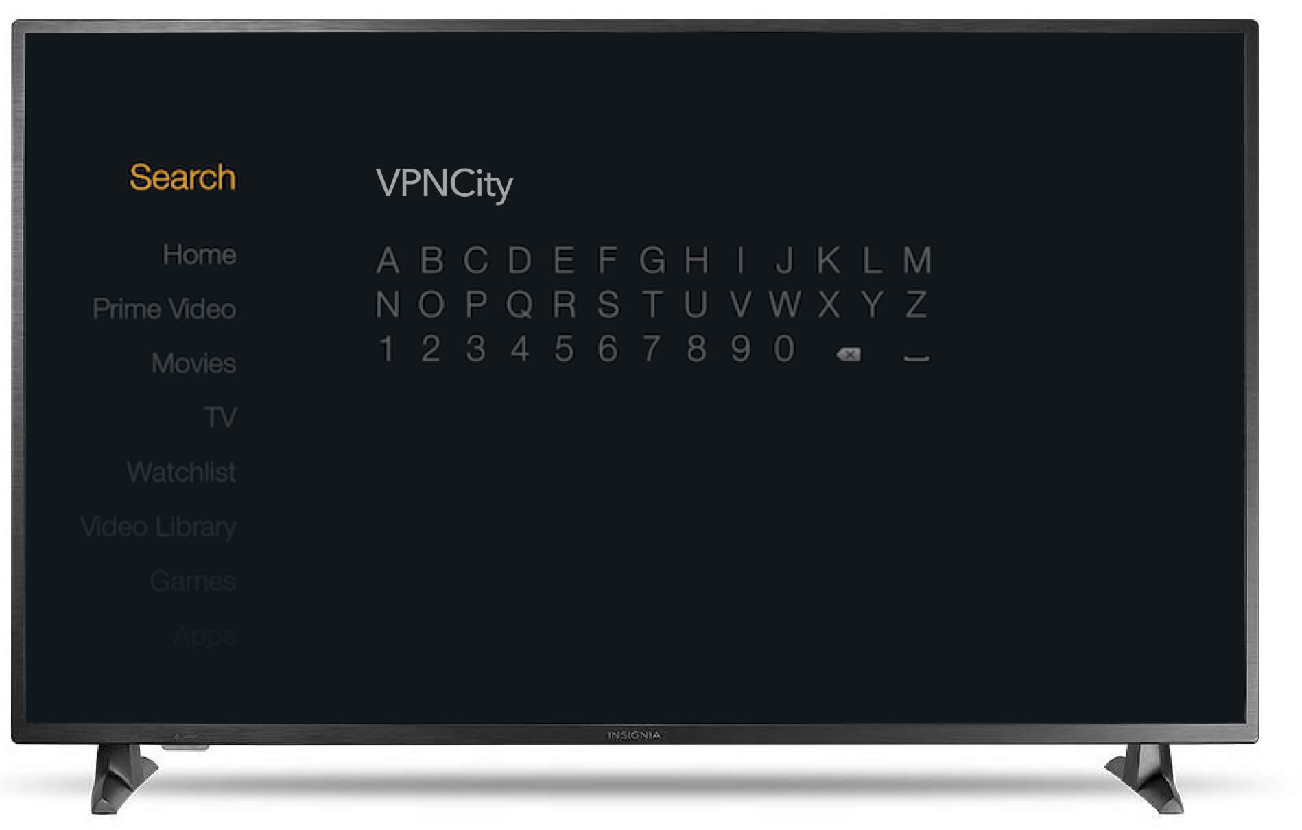 VPNCity Amazon Fire TV search